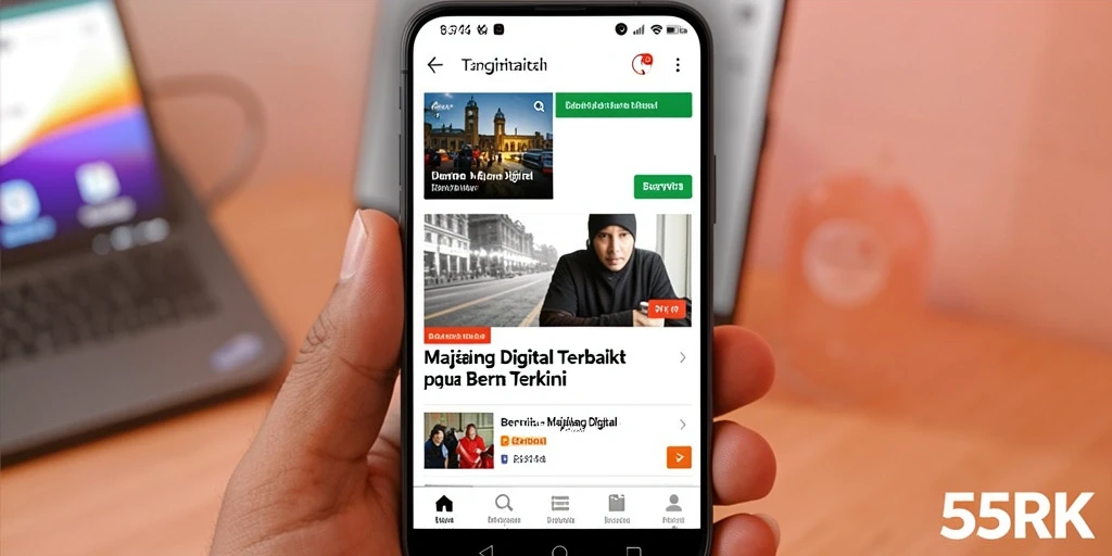 Tampilan antarmuka aplikasi 55RK yang modern dan menarik.