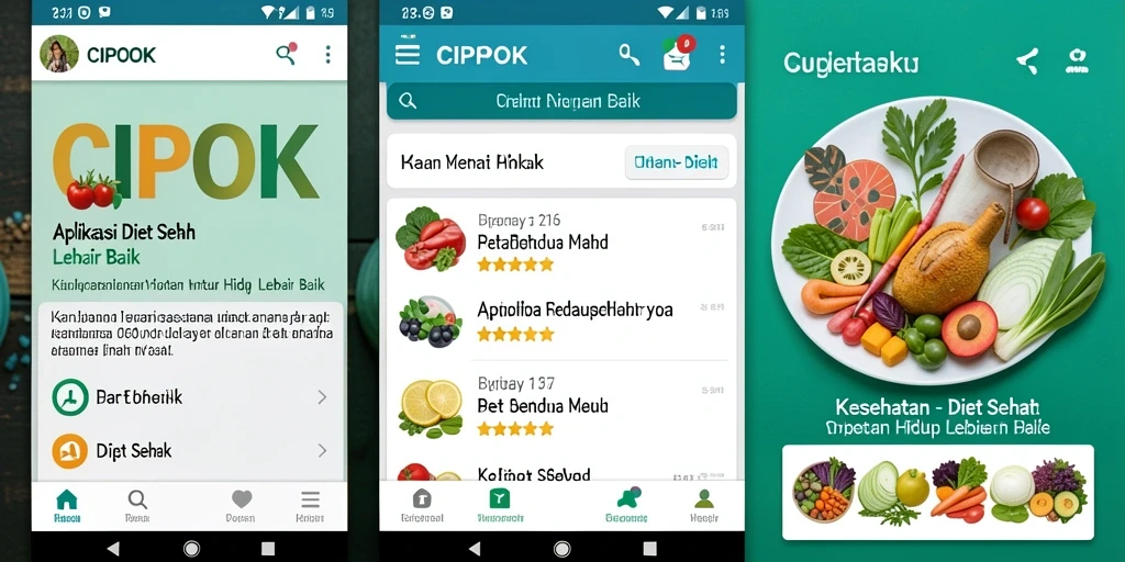 Tampilan antarmuka aplikasi CIPOK yang menarik dan fungsional.