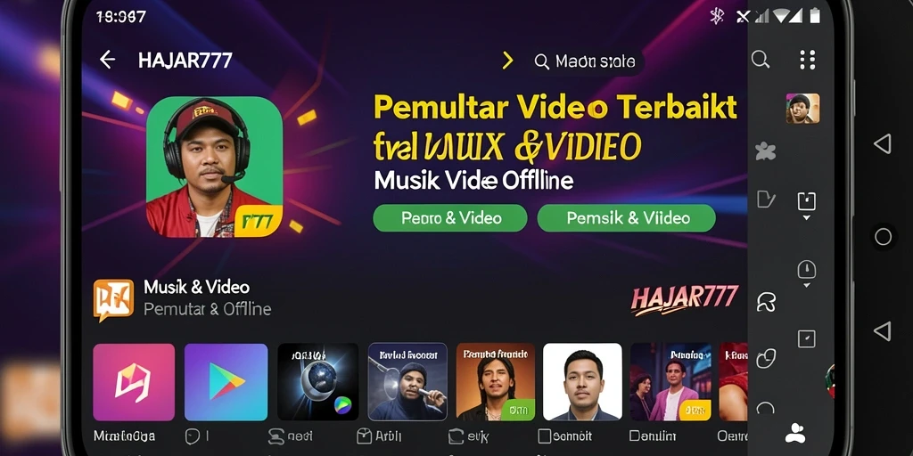 Antarmuka sederhana dan fungsional dari HAJAR777 untuk Pemutar Video Offline.
