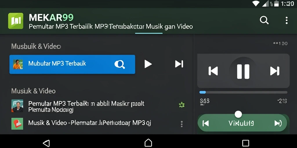 Tampilan antarmuka MEKAR99 yang sederhana dan fungsional.