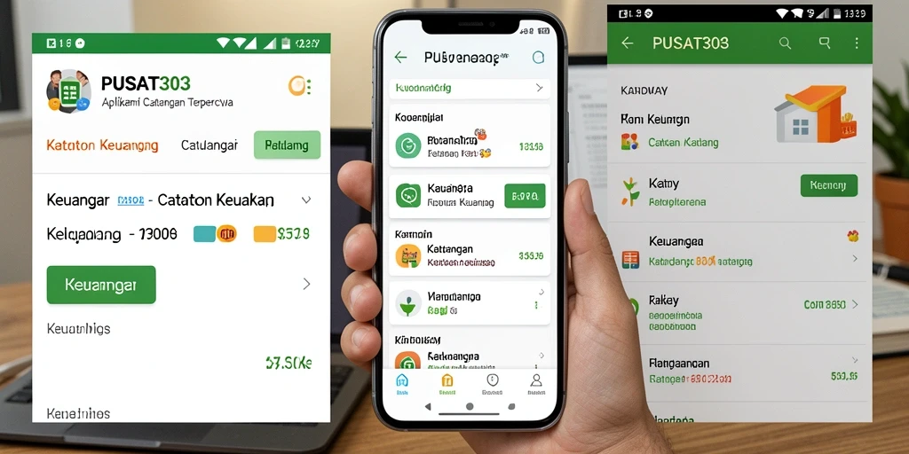 Antarmuka aplikasi Catatan Keuangan PUSAT303 yang intuitif dan informatif.